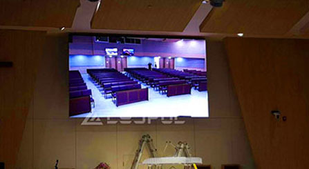 Pantalla LED de publicidad de la Iglesia interior de Corea del Sur