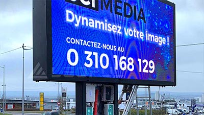 Exhibición de publicidad de doble cara de calle al aire libre de Francia