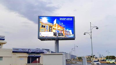 Pantalla LED de doble cara de anuncio al aire libre gigante de los Emiratos Árabes Unidos