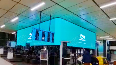 Pantalla LED interior para el aeropuerto en Sudáfrica
