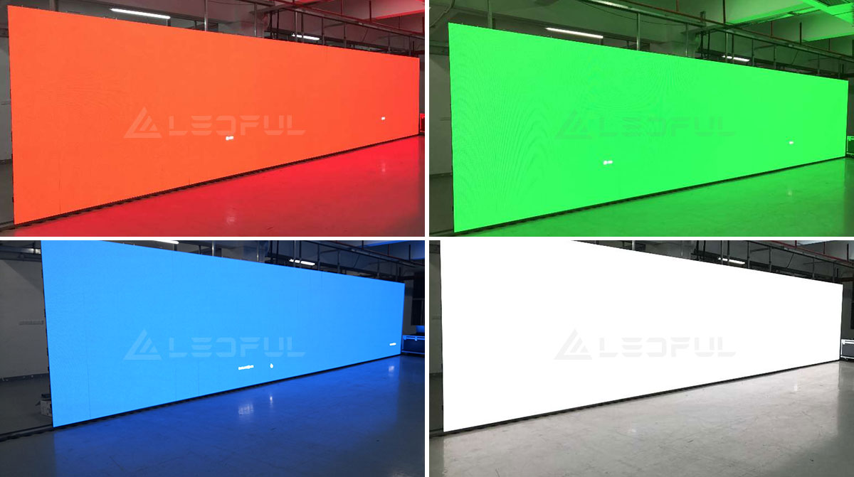 Rendimiento de envejecimiento de color RGBW con pantalla LED