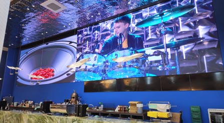Gran pared de video LED interior de Corea en la empresa de periódicos más grande